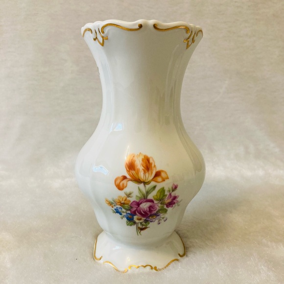 Vintage Weimar Porzellan Bud Vase with Floral Design - Picture 4 of 11